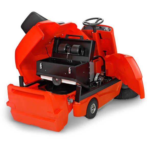 TT 1110 inkl. Batterien, Ladegerät & 2 Seitenbesen