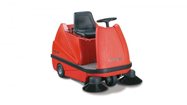 TwinTop TT/E H 1100 inkl. Batterien, Ladegerät, 2 Seitenbesen & Hochentleerung